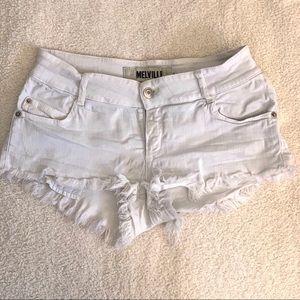 White distressed shorts ✨Brandy Melville